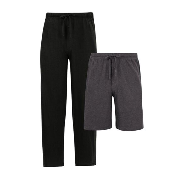 Fruit of the Loom Sleep Bottoms Set Mens Size L Soft‎ Knit Pants & Shorts 2-Pack - Picture 4 of 8